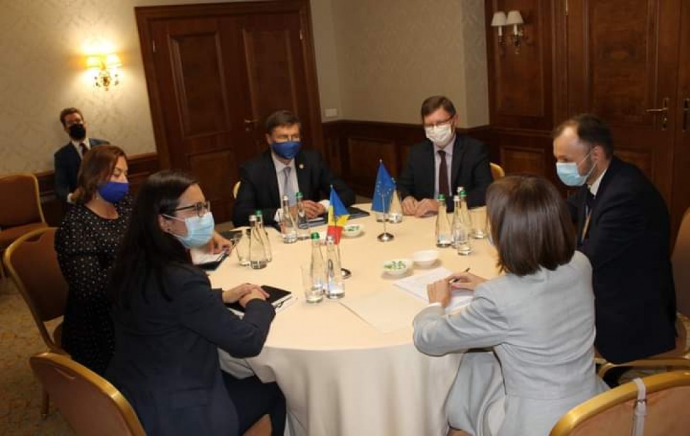 Maia Sandu a avut o întrevedere cu Vicepreședintele executiv al Comisiei Europene, Valdis Dombrovskis